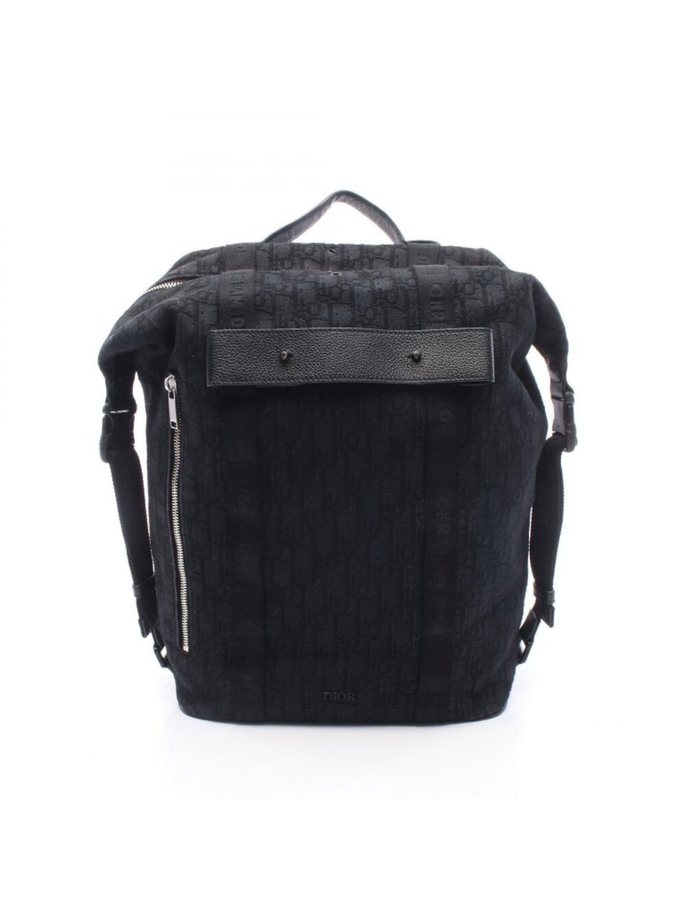 Dior Backpack Safari Oblique Black Canvas Leather